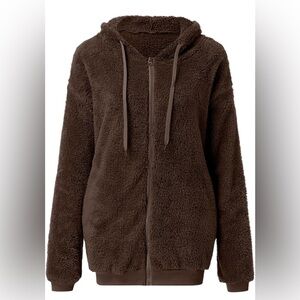 Cozy Brown Fleece Women's Jacket
